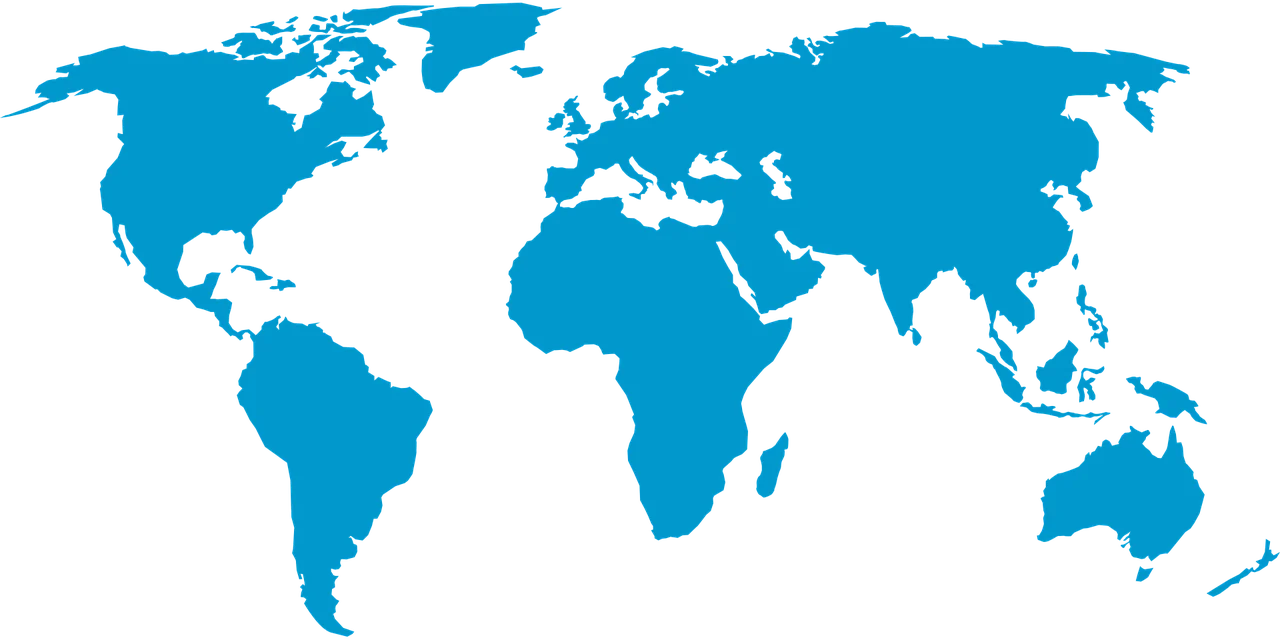 World map showing OzLink freight routes from Melbourne
